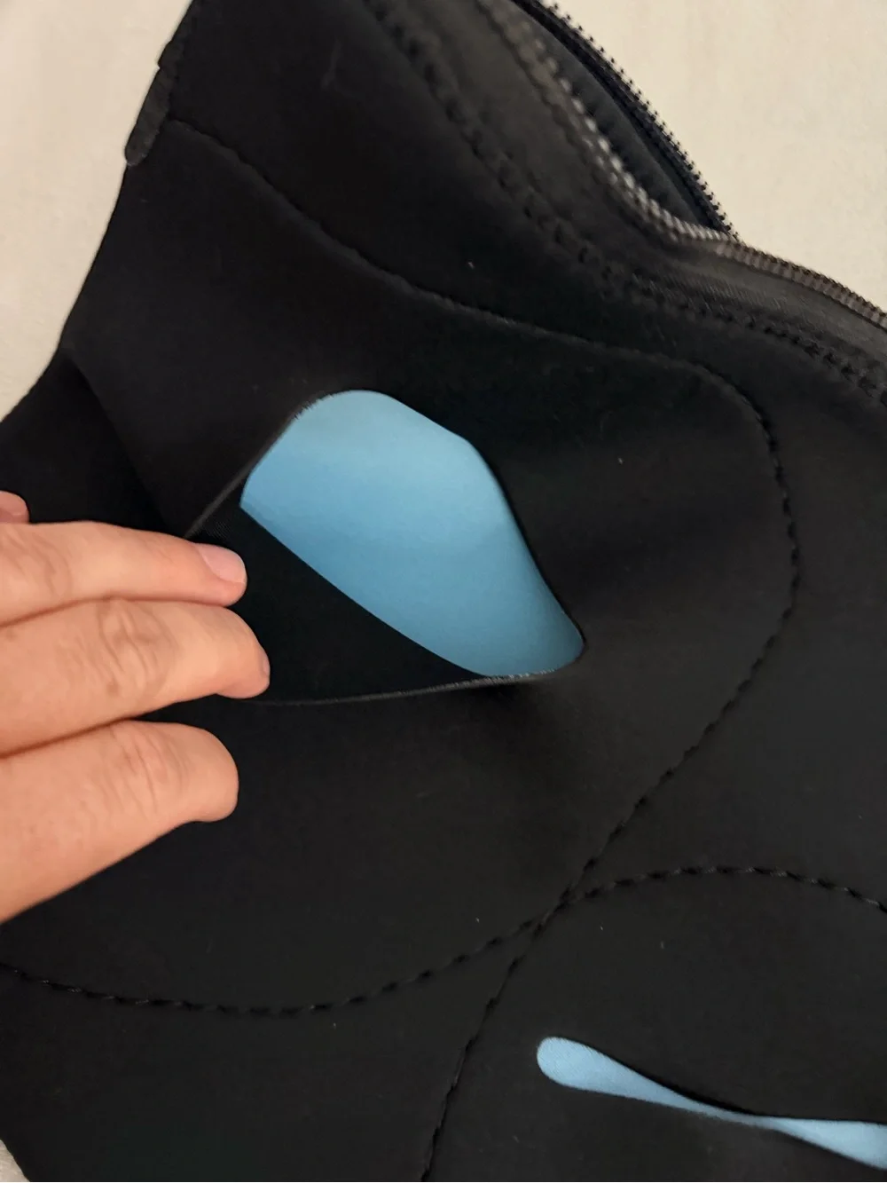 BUILT Black Tablet Sleeve with Light Blue Accents